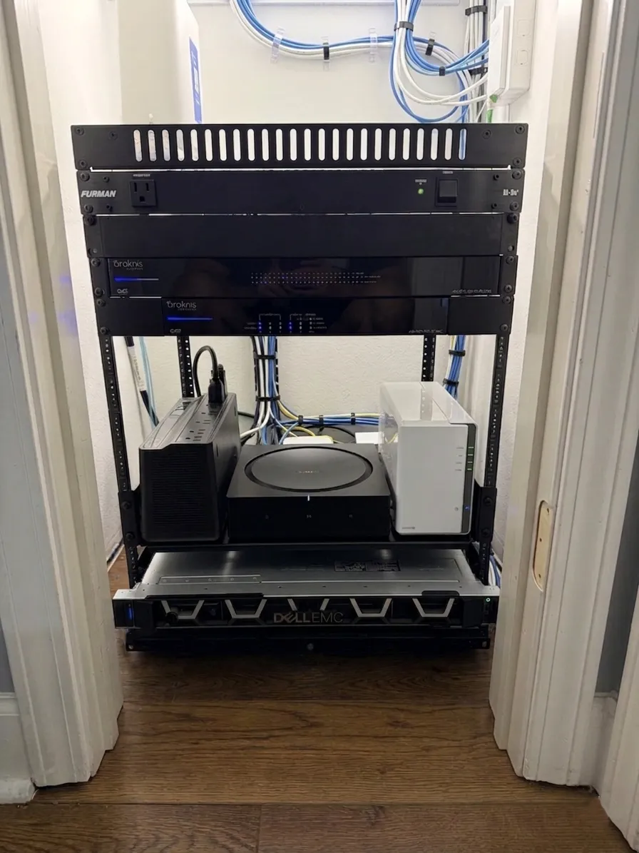 Structured wiring + rack, Networking